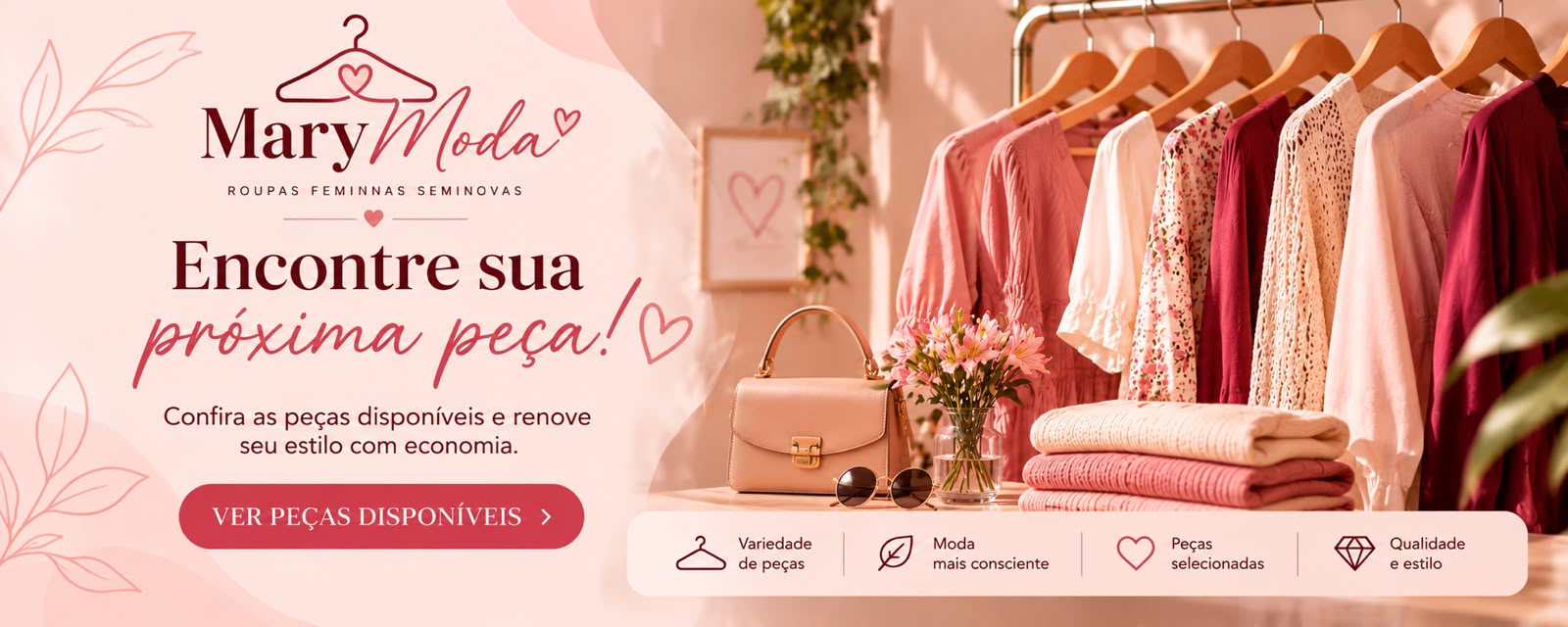 Encontre sua próxima peça. Confira as peças disponíveis. Botão: ver peças disponíveis.